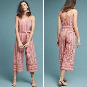 Striped Red Jumpsuit